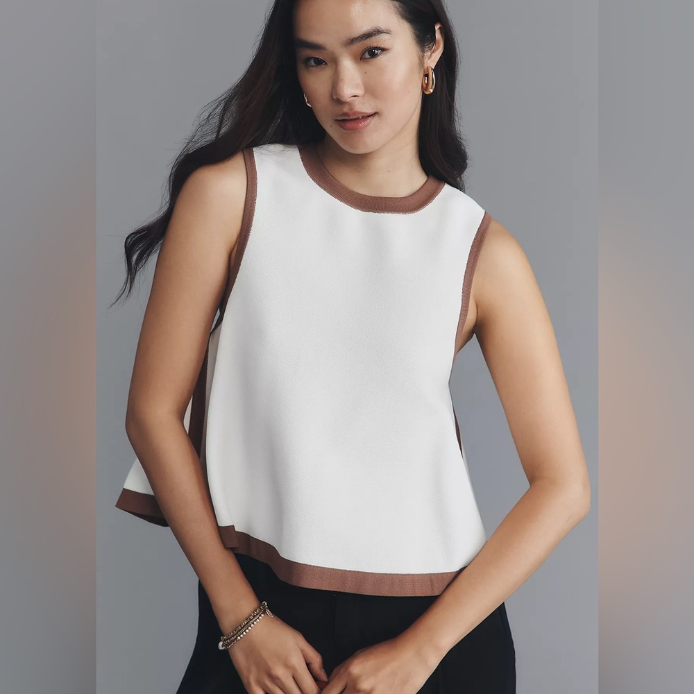 Maeve Sleeveless Swing Knit Top (Sold at Anthropologie)